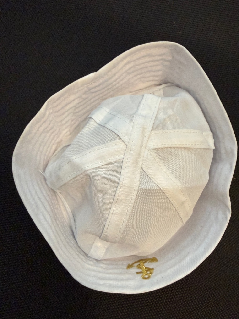 BRAND NEW White Sailor Cap with Gold Anchor Embroidery - Picture 4 of 5